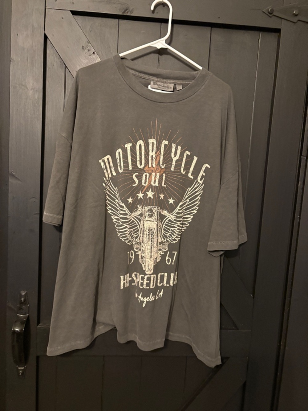 No Boundaries Gray Motorcycle Soul Graphic Tee